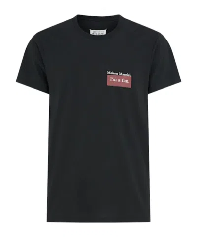 Maison Margiela Overdyed Cotton I M A Fan T-shirt In Black