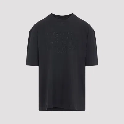 Maison Margiela Dark Grey Cotton T-shirt In Animal Print