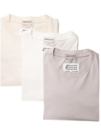 Maison Margiela Pack Of Three T-shirts In Multi