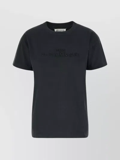Maison Margiela Cotton T-shirt With Four Stitches Embroidery In Gray