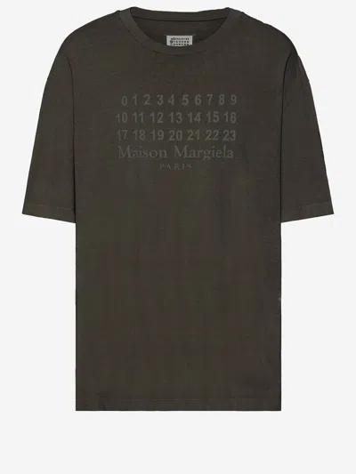 MAISON MARGIELA COTTON T-SHIRT WITH PRINT