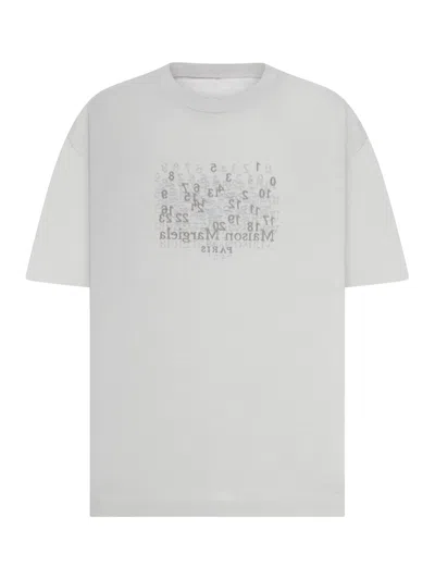 Maison Margiela Cotton T-shirt With Tone-on-tone Lettering Print In Animal Print