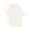 Maison Margiela Neutral-hued T-shirt Set With Distinctive Stitch Logo