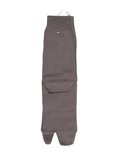 Pre-owned Maison Margiela Cotton Tabi Socks W/tags In Gray
