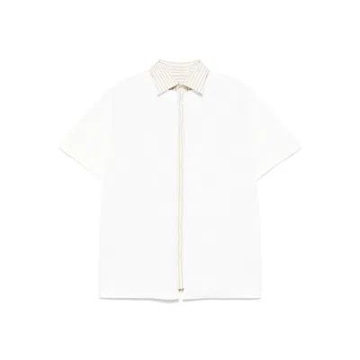 Maison Margiela Inverted Design Cotton Shirt In White