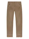 Maison Margiela Herringbone Pattern Straight Leg Trousers In Brown