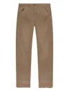 Maison Margiela Herringbone Pattern Straight Leg Trousers In Brown