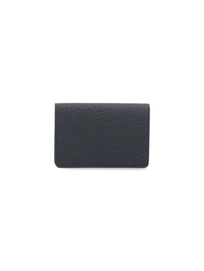 Maison Margiela Cow Leather Wallet With Viscose Lining In Black