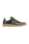 Maison Margiela Replica Sneakers Made Of Shiny Coated Leather In Black