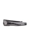Maison Margiela Ballet Black Shiny Leather Ballet Flats In Black