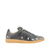 Maison Margiela Replica Sneakers Made Of Shiny Coated Leather In Gray