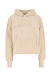 Maison Margiela Beige Embroidered Logo Sweatshirt In Beige