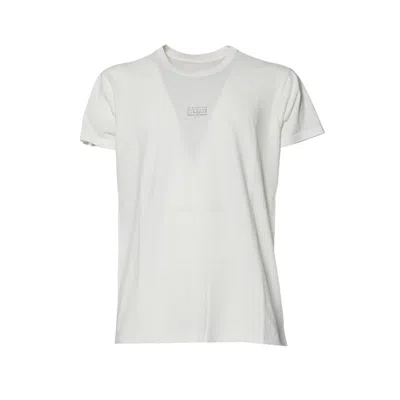 Maison Margiela Cream Cotton T-shirt With Logo Print