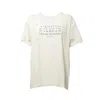 Maison Margiela Beige T-shirt With Faded Logo Printed On The Front