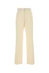 Maison Margiela Cream Mohair Blend Pant In Neutral