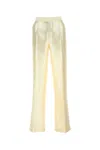 Maison Margiela Mohair & Silk High Rise Straight Pants In White
