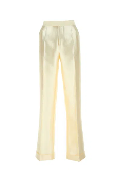 MAISON MARGIELA CREAM WIDE LEG PANT
