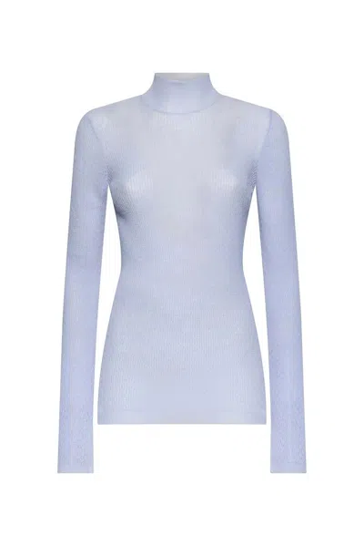 Maison Margiela Crethestanesedewneck Mini Sweater In Blue