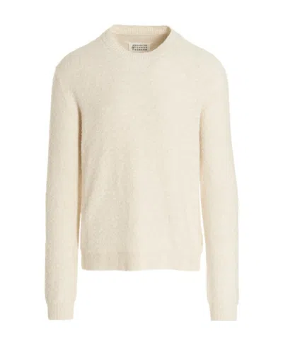 Maison Margiela Nostalgic Boucle Knit Top In White