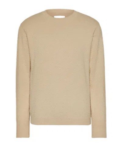 Maison Margiela Crew-neck Cashmere-cotton Jumper In Pink Beige