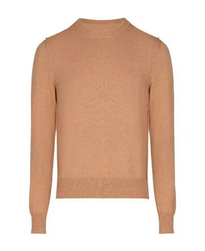 Maison Margiela Crew-neck Cashmere Jumper In Nude