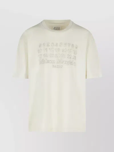Maison Margiela Crew Neck Cotton T-shirt In White