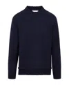 Maison Margiela Layered-collar Elbow-patch Distressed Jumper In Black