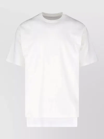 Maison Margiela Crew Neck Short Sleeve Jersey Top In White