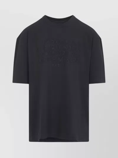 Maison Margiela Dark Grey Cotton T-shirt In Animal Print