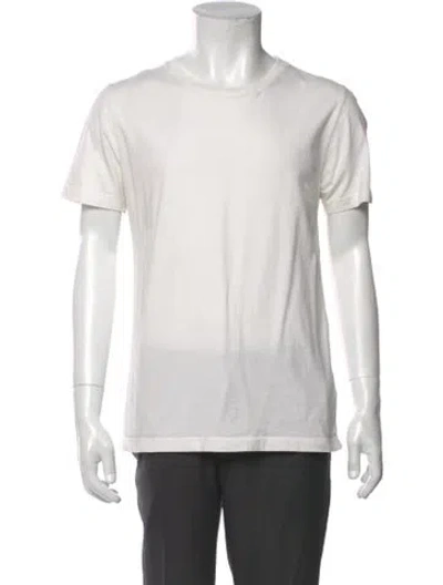 Pre-owned Maison Margiela Crew Neck Short Sleeve T-shirt In White