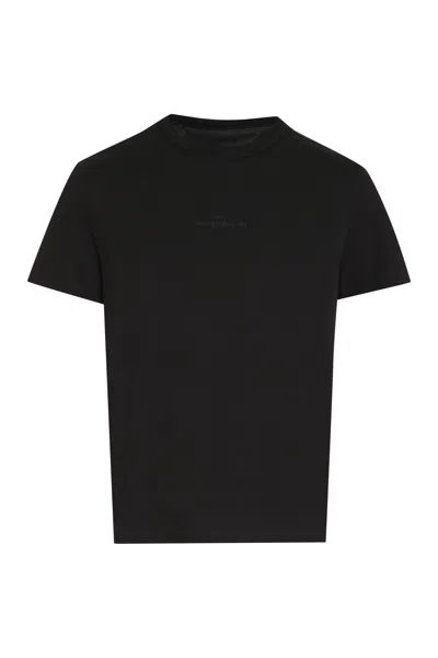Maison Margiela Crew Neck Short Sleeved T Shirt In Black