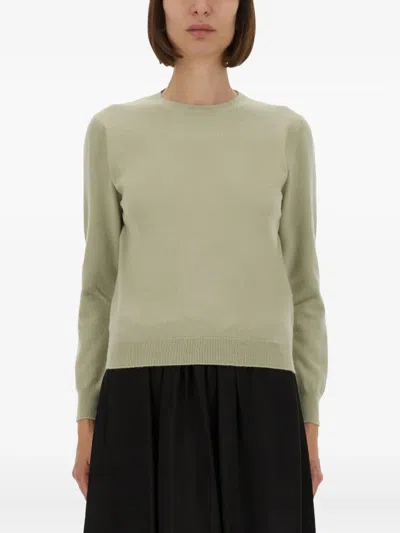 Maison Margiela Woman Sweater Sage Green Size Xs Virgin Wool In Neutral