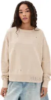 Maison Margiela Sweatshirt With Handwritten Logo Unisex In Beige