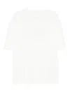 Maison Margiela Crew-neck T-shirt With Logo T-shirts White In White