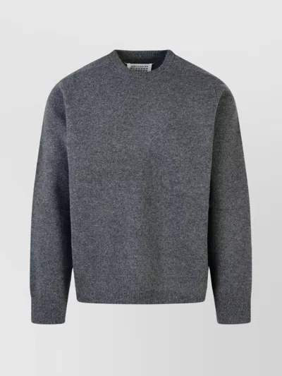 Maison Margiela Crew Neck Wool Sweater In Gray