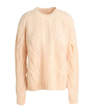 Maison Margiela Crew-neck Cable-knit Sweater In Neutral