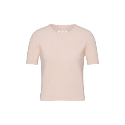 Maison Margiela Crewneck Knit Top Woman Pale Pink