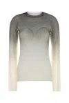 Maison Margiela Wool Blend Sweater Fitted Silhouette Gradient In Gray