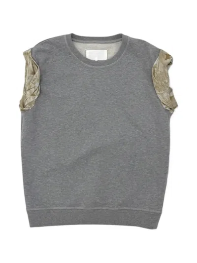 Maison Margiela Crew-neck Sleeveless Sweatshirt In Gray