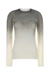 Maison Margiela Wool Blend Sweater Fitted Silhouette Gradient In Neutral