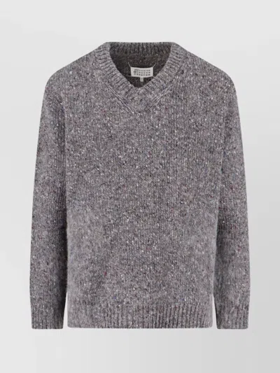 MAISON MARGIELA CREWNECK SWEATER SPECKLED PATTERN