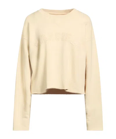 Maison Margiela Crew-neck Sweatshirt In Nude