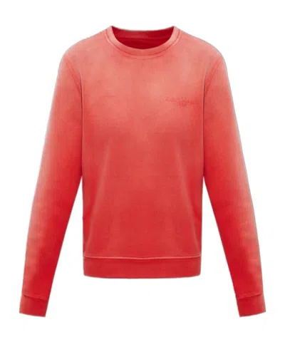 Maison Margiela Logo-embroidered Sweatshirt In Red