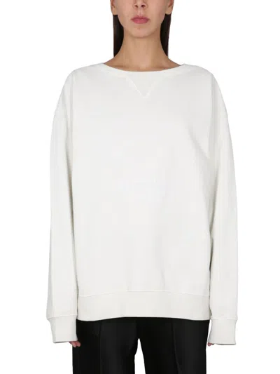 Maison Margiela Crewneck Sweatshirt In White