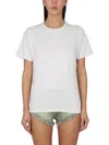 Maison Margiela Crew Neck Plain Design Short Sleeves In White