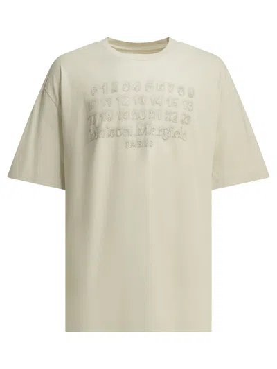 Maison Margiela Crew-neck T-shirt With Logo T-shirts White In Neutral