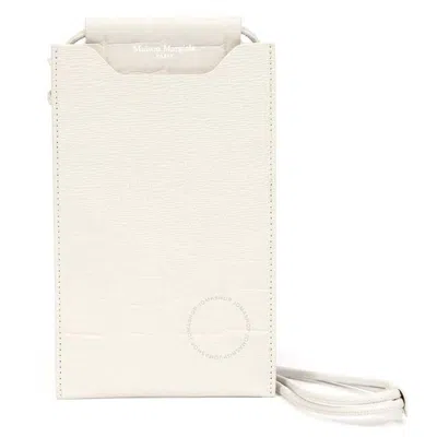 Maison Margiela Croco Embossed Phone Pouch In White