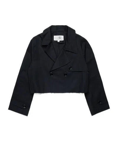 Maison Margiela Cropped Blazer In Black