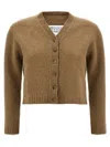 MAISON MARGIELA CROPPED WOOL CARDIGAN SWEATER, CARDIGANS