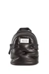 Maison Margiela Quilted Leather Mini Backpack With Front Pocket In Black